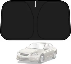 D-Lumina Windshield Sun Shade for 2008-2012 Honda Accord Accessories, Front Window Sunshade Sun Visor Protector Block UV Rays Heat, Foldable 2 Layers 210T Material