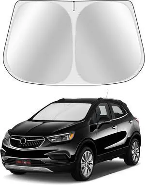 Custom Fit Windshield Sun Shade for Buick Encore 2020-2024 - Full Coverage, 210T Reflective Fabric, Double-Layer Design - Blocks 99% UV Rays, Keeps Car Cool, Easy to Install and Store