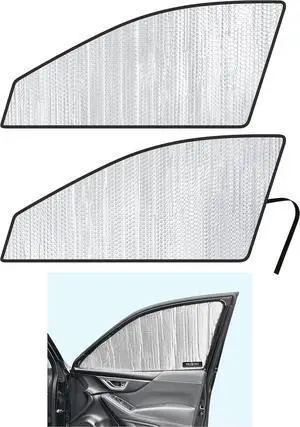 Side Window Front Seat Reflective Sunshade Custom Fit for 2019 2020 2021 2022 2023 2024 Subaru Forester SUV, Base, Premium, Sport, Limited, UV Reflector Sun Protection Accessories (Set of 2)