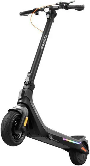 CUNFON Electric Scooter for Adults, 500W Motor, Up to 19 MPH & 37 Miles Long-Range, 10" Pneumatic Tires, Fingerprint, Folding E-Scooter with Dual Brakes and APP, Ideal for Safe Commuting