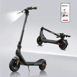 CUNFON RS300 Electric Scooter, 650W Motor, up to 19MPH,Max Range 25 Miles, Max Payload 265LBS Foldable E-Scooter with Dual Brake & Fingerprint unlock for Commuting for Adults & Teens