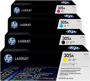 Original hp 305A Toner Cartridge CE410A / CE411A / CE412A / CE413A 4Pack Black, Cyan, Yellow, Magenta Works with The HP Laserjet Pro 400 MPF M425dn, M425dw, M425nw Printers,
