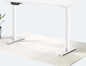 MotionGrey Standing Desk Height Adjustable Electric Motor Sit-to-Stand Desk Computer for Home and Office - White Frame (43x24 White Tabletop Included)