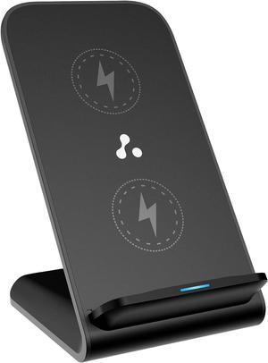 Ambrane 15w Wireless Charging Stand for iPhone 141312 Series Galaxy S23s22s21s20note20 Series Oneplus 99 Pro Apple Watch  Other Qi Devices Powerpod Black