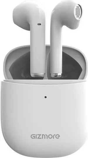 GIZMORE TWS 801 Air Massive Playback Upto 25 Hr, Voice Assistant & Type C Fast Charge Bluetooth Headset 15 Minutes of Charging Time Wireless Earphone (White)