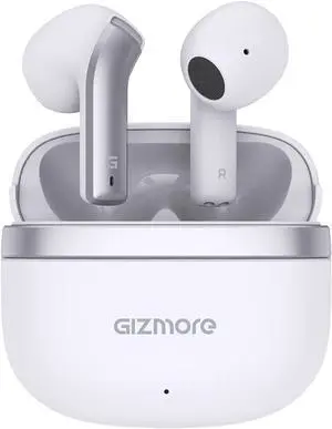 GIZMORE TWS 809 Pro Bluetooth 5.3 | Enc | Featherlite Sung Fit in-Ear Wireless Earbuds Bluetooth Headset Provide Up to 20 Hours of Playtime with The Charging Case (White)