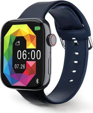 GIZMORE Bluetooth Calling Smartwatch Cloud 1.85(4.69) Cm IPS Large 500 Nits Peak Brighter Display | Ai Voice Assistant | Privacy Lock | Multiple Sport Modes| (Blue)