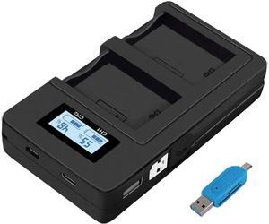 CITYORK DMW-BLF19E Camera Battery Charger Dual USB lcd Battery Charger for Panasonic Lumix GH3 GH4 GH5 G9