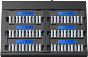 60 Bay 1.2V AA Battery Charger for Karaoke with Smart LCD Display for 1.2V NiMH AA Rechargeable Batteries Double A Batteries for KTV with Refresh Function(Batteries not Including