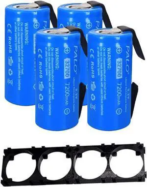 CITYORK 4 Pack 3.2v 32700 LiFePO4 Lithium Li Ion Rechargeable Batteries with DIY Nickel Sheets for Scooter, 35A Continuous Discharge Maximum 55A Battery