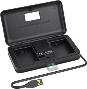 CITYORK DMW-BLF19 / DMW-BLF19e Charger - LCD Built-in USB Cable Charger with Type C Port for Panasonic S5 GH6 GH5s GH5 GH4 GH3 GH3A GH3H GH3GK GH4R GH4GK Digital Camera