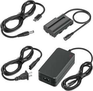 CITYORK NP-F550 Dummy Battery USB C for Sony Cameras,NP-F550 F750 F770 F960 F970 AC Power Adapter Coupler Kit for Sony F550/770/570 NP-F970 CCD-SC55 TR516 TR716 TR818 TR910 TR917
