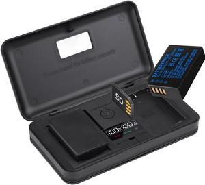 CITYORK EN-EL20, EN-EL20a Battery 2 Pack 7.4V 1280mAh with LCD Dual Charger for Nikon Coolpix P950, P1000, DL24-500, Coolpix A, 1 AW1, 1 J1, 1 J2, 1 J3, 1 S1, 1 V3 Digital Camera