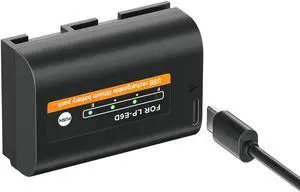 CITYORK 2600mAh LP-E6 LP-E6N Battery with Type-C USB-C Fast Charging  with LED Indicator for Canon EOS 5D Mark II 5D Mark III 5DS 5DS R 6D 7D 60D 60Da 70D 7D Mark II 7D Mark III Camera 7.4V