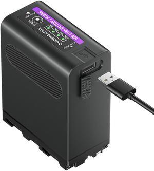 CITYORK NP F980 Battery 7.2v 11800mAh with DP 30W Type-C 2 Hour Fast Charging for Sony Camera Camcorder Led Video Light F530 F550 F570 F750 F770 F930 F950 F960