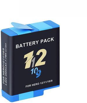 CITYORK 1 Pack Rechargeable Battery 2000mAh Replacement for GoPro Hero 12 Black Hero 11 Black Hero 10 Black Hero 9 Black Sport Camera Accessories