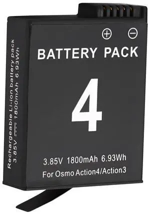 CITYORK 1 Pack Rechargeable DJI Osmo Action Batteries 3.85V 1800mAh for Osmo Action 3, Osmo Action 4