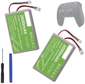 CITYORK 2-Pack PS4 Battery Replacement for PS4/PS4 Pro/P4 Slim PS4 DualsShock 4 Controller CUH-ZCT1E CUH-ZCT1H CUH-ZCT1U CUH-ZCT2 CUH-ZCT2U 3.7V 2000mAh