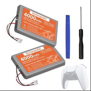 CITYORK 2-Pack PS5 Battery Replacement for Play Station5 Dual Sense CFI-ZCT1W CFI-ZCT1B CFI-ZCT1U 3.65V 4000mAh