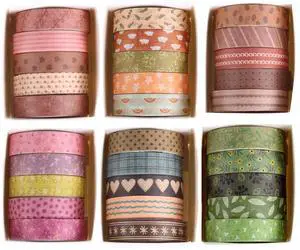 Basic Washi Tape Set 30 Rolls Plants Patterns Decorative Skinny Slim Masking Tapes for Arts, DIY Crafts, Journals, Planners, Scrapbook, Wrapping (Rainbow Forests) Basic Washi Tape Set 30 Rolls Plants Patterns Decorative Skinny Slim Masking Tapes for Arts, DIY Crafts, Journals, Planners, Scrapbook, Wrapping (Rainbow Forests)