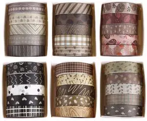 Basic Washi Tape Set 30 Rolls Plants Patterns Decorative Skinny Slim Masking Tapes for Arts, DIY Crafts, Journals, Planners, Scrapbook, Wrapping (Tropical Wetlands) Basic Washi Tape Set 30 Rolls Plants Patterns Decorative Skinny Slim Masking Tapes for Arts, DIY Crafts, Journals, Planners, Scrapbook, Wrapping (Tropical Wetlands)