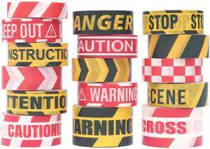Caution Line Washi Tape Set 16 Rolls Yellow Red Boundary Masking Transportation Toy Decorative Tapes for Arts, DIY Crafts, Journals, Planners, Scrapbook, Wrapping Caution Line Washi Tape Set 16 Rolls Yellow Red Boundary Masking Transportation Toy Decorative Tapes for Arts, DIY Crafts, Journals, Planners, Scrapbook, Wrapping