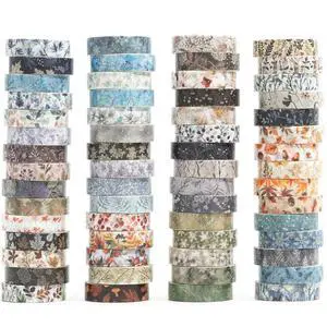 Flowers Washi Tape Set 60 Rolls Leaves Patterns Decorative Skinny Snow Masking Tapes for Arts, DIY Crafts, Journals, Planners, Scrapbook, Wrapping (Winter) Flowers Washi Tape Set 60 Rolls Leaves Patterns Decorative Skinny Snow Masking Tapes for Arts, DIY Crafts, Journals, Planners, Scrapbook, Wrapping (Winter)