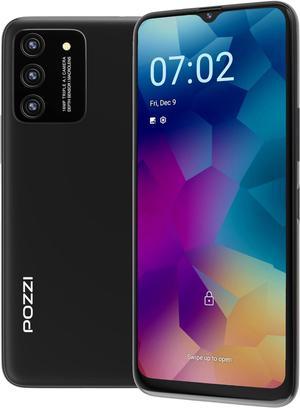 POZZI NEO 1, Unlocked Android Cell Phone, 6.57 inch HD+ Display, 4GB RAM + 64GB, 5000mAh Battery, Dual SIM 4G LTE Smartphone, 16MP Triple AI Camera, Black, T-Mobile