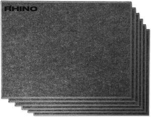 Windscreen Supply Co. 6-Pack RHINO Fireproof Acoustic Sound Proofing Wall Panels 16 in. x 12 in. Dark Gray - RHP1612D