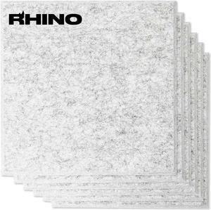 Windscreen Supply Co. 6-Pack RHINO Fireproof Acoustic Sound Proofing Wall Panels 12 in. x 12 in. Silver - RHP1212S