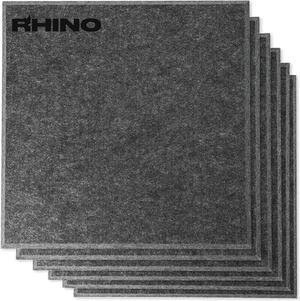 Windscreen Supply Co. 6-Pack RHINO Fireproof Acoustic Sound Proofing Wall Panels 12 in. x 12 in. Dark Gray - RHP1212D