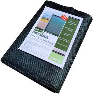 Windscreen Supply Co. Heavy Duty Mesh Privacy Fence Panel Screen 6 ft. x 12 ft. 85% Blockage Green - PS0612GRN