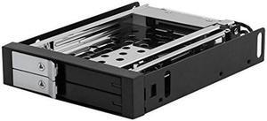 Kingwin SSD/HDD Internal SATA Tray-Less Hot Swap Mobile Rack Cage for Dual 2.5" SSD/HDD. Hard Drive Backplane Enclosure,Support SATA I/II/III & SAS I/II 6 Gbps Performance [Optimized for 2.5" SSD/HDD]