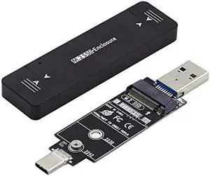 NFHK Combo Type-C & USB3.0 to NVME M-Key M.2 NGFF SATA SSD PCBA Case 2230/2242mm Adapter RTL9210B Chipset