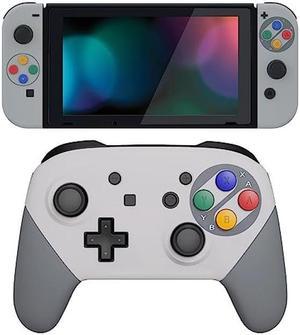 eXtremeRate SFC SNES Classic EU Style Replacement Full Set Shell for Nintendo Switch  Switch Pro Controller  Console Controller NOT Included