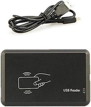 FissaiD RFID Reader Writer 125KHz (H-ID/AW-ID/EM-ID) Proximity Card Programmer w/5 Fob 5 Cards for Windows (Black)