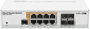 MikroTik Gigabit Ethernet Smart Switch with PoE-out and RouterOS L5 (CRS112-8P-4S-IN)