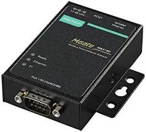 Moxa MGate MB3180: 1 Port RS-232/422/485 Modbus TCP to Serial Communication Gateway