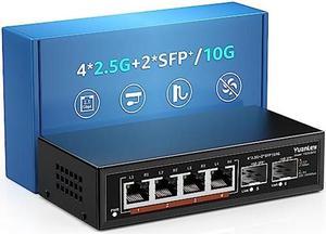 8 Port 2.5G Ethernet Switch with 10G SFP Uplink, NICGIGA Unmanaged 2.5Gb  Network Switch, Plug & Play, Desktop/Wall-Mount, Fanless Metal Design.