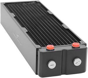Dracaena 360mm - 64mm/2.52 inches Thick Computer Radiator, 12 Tubes Copper Water Cooling Cooler for CPU Heat Sink - Liquid Heat Exchanger Dual G1/4 Thread, Black