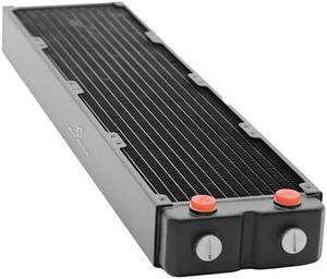 Dracaena 480mm - 45mm/1.77 inch Thick Computer Radiator, 12 Tubes Copper Water Cooling Cooler for CPU Heat Sink - Liquid Heat Exchanger Dual G1/4 Thread, Black