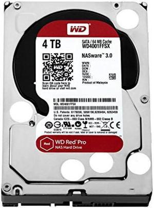 WD Red Pro 4TB NAS Hard Disk Drive - 7200 RPM SATA 6 Gb/s 64MB Cache 3.5 Inch - WD4001FFSX