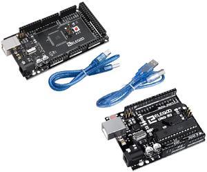 ELEGOO MEGA R3 Board ATmega 2560(Black) & ELEGOO UNO R3 Board ATmega328P