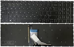 GinTai Laptops Keyboard Backlit US Replacement for HP Pavilion Gaming 15-DK 15-EC 15T-DK 15-CR 15-CS PK1328B3A09