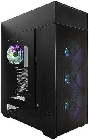 InWin ModFree Deluxe, E-ATX, Full Tower Case, High Airflow, Support 120mm or 140 Fan and up to 420mm AIO, Modular Design for expandability, Tempered Glass Side Panel, Black Color