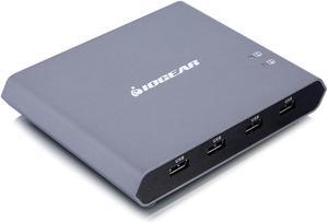 IOGEAR Access Pro Plus 2-Port USB-C Desktop KVM Switch, 4X USB Hub, DP Output in 4K 60Hz, DP 1.4 Alt Mode, Switch Between 2 Devices. Switch Between Android Tablet or Apple iPad, PC and Mac, GCS1602CC