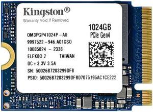 Kingston 1TB M.2 2230 PCIe Gen 4.0x4 NVMe SSD TLC NAND (R/W Speeds up to 4,540/4,230 MB/s) OM3PGP41024P-A0 Compatible with Steam Deck Surface Ally Mini PCs