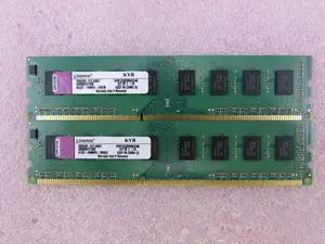 Kingston ValueRAM 4 GB Kit (2x2 GB Modules) 1333MHz PC3-1066 DDR3 DIMM Desktop Memory KVR1333D3N9K2/4G