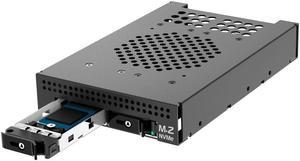 Kingwin Nvme M.2 SSD PCIe 3.0/4.0 SlimSAS Mobile Rack Enclosure Compatible with 3.5" Drive Bay for High-Speed Data Access Storage Expansion.