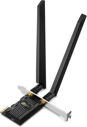 TP-Link WiFi 6E Intel AX210 AXE5400 PCIe WiFi Card for Desktop PC - (Archer TXE72E), Bluetooth 5.3, WPA3, 802.11ax Tri Band Wireless Adapter with MU-MIMO, OFDMA, Ultra-Low Latency, for Windows 10,11